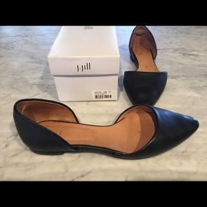 J. Jill black leather flats d’orsay 10